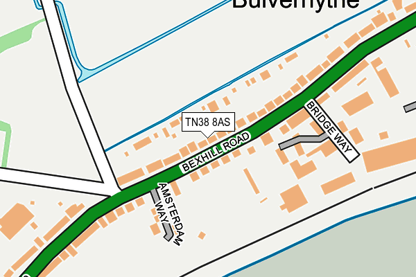 TN38 8AS map - OS OpenMap – Local (Ordnance Survey) TN38 8AS map - OS OpenMap – Local (Ordnance Survey)
