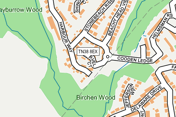 TN38 8EX map - OS OpenMap – Local (Ordnance Survey) TN38 8EX map - OS OpenMap – Local (Ordnance Survey)