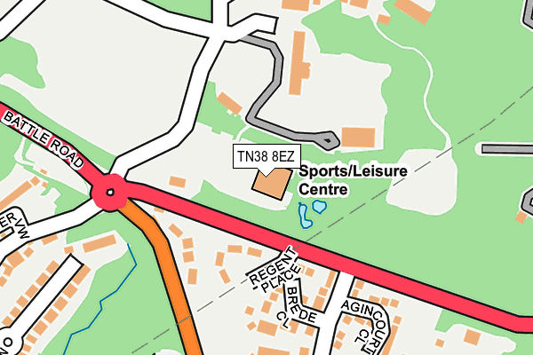 TN38 8EZ map - OS OpenMap – Local (Ordnance Survey) TN38 8EZ map - OS OpenMap – Local (Ordnance Survey)