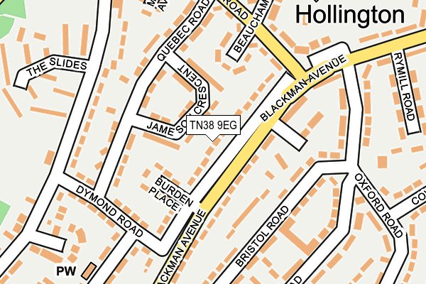 TN38 9EG map - OS OpenMap – Local (Ordnance Survey) TN38 9EG map - OS OpenMap – Local (Ordnance Survey)
