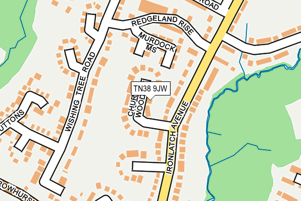 TN38 9JW map - OS OpenMap – Local (Ordnance Survey) TN38 9JW map - OS OpenMap – Local (Ordnance Survey)