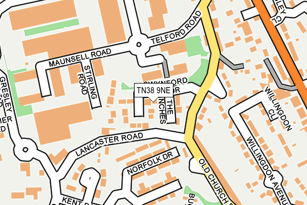TN38 9NE map - OS OpenMap – Local (Ordnance Survey) TN38 9NE map - OS OpenMap – Local (Ordnance Survey)