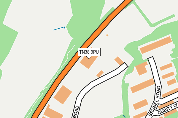 TN38 9PU map - OS OpenMap – Local (Ordnance Survey) TN38 9PU map - OS OpenMap – Local (Ordnance Survey)