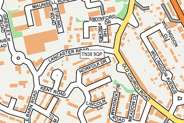 TN38 9QP map - OS OpenMap – Local (Ordnance Survey) TN38 9QP map - OS OpenMap – Local (Ordnance Survey)