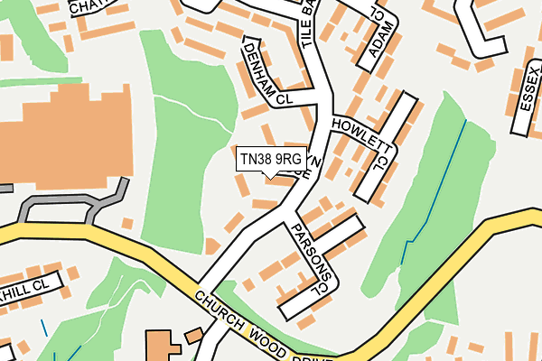 TN38 9RG map - OS OpenMap – Local (Ordnance Survey) TN38 9RG map - OS OpenMap – Local (Ordnance Survey)