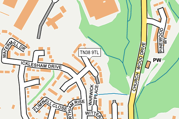 TN38 9TL map - OS OpenMap – Local (Ordnance Survey) TN38 9TL map - OS OpenMap – Local (Ordnance Survey)