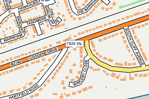 TN39 3AL map - OS OpenMap – Local (Ordnance Survey) TN39 3AL map - OS OpenMap – Local (Ordnance Survey)