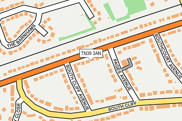 TN39 3AN map - OS OpenMap – Local (Ordnance Survey) TN39 3AN map - OS OpenMap – Local (Ordnance Survey)