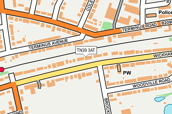 TN39 3AT map - OS OpenMap – Local (Ordnance Survey) TN39 3AT map - OS OpenMap – Local (Ordnance Survey)