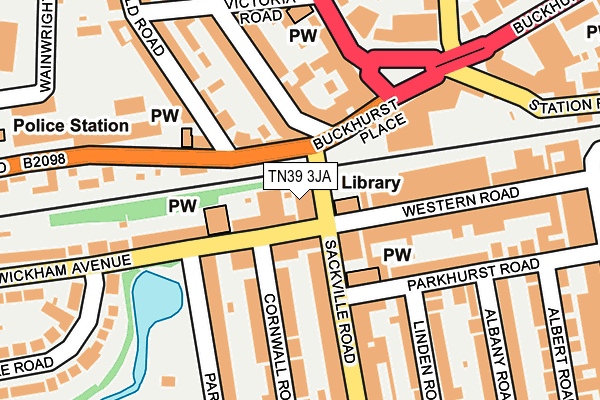 TN39 3JA map - OS OpenMap – Local (Ordnance Survey) TN39 3JA map - OS OpenMap – Local (Ordnance Survey)