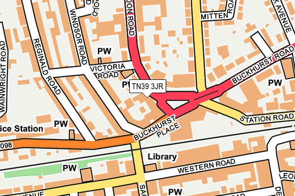 TN39 3JR map - OS OpenMap – Local (Ordnance Survey) TN39 3JR map - OS OpenMap – Local (Ordnance Survey)