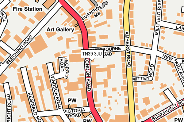 TN39 3JU map - OS OpenMap – Local (Ordnance Survey) TN39 3JU map - OS OpenMap – Local (Ordnance Survey)