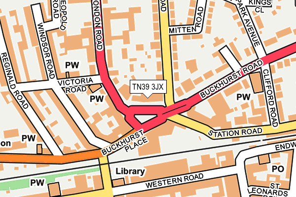 TN39 3JX map - OS OpenMap – Local (Ordnance Survey) TN39 3JX map - OS OpenMap – Local (Ordnance Survey)