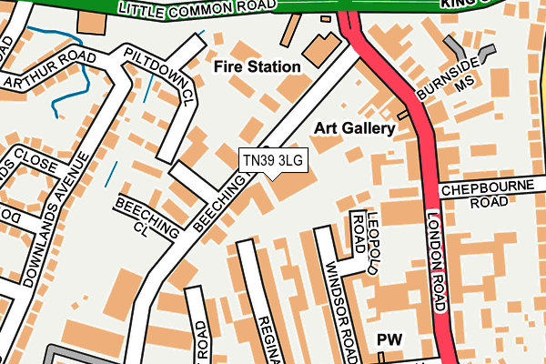 TN39 3LG map - OS OpenMap – Local (Ordnance Survey) TN39 3LG map - OS OpenMap – Local (Ordnance Survey)