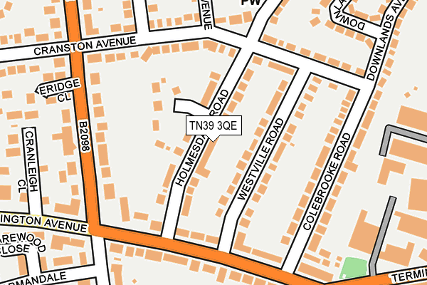 TN39 3QE map - OS OpenMap – Local (Ordnance Survey) TN39 3QE map - OS OpenMap – Local (Ordnance Survey)