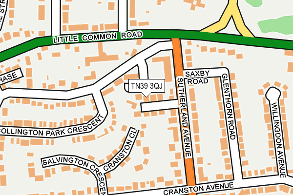 TN39 3QJ map - OS OpenMap – Local (Ordnance Survey) TN39 3QJ map - OS OpenMap – Local (Ordnance Survey)