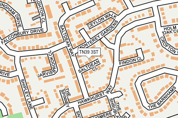 TN39 3ST map - OS OpenMap – Local (Ordnance Survey) TN39 3ST map - OS OpenMap – Local (Ordnance Survey)
