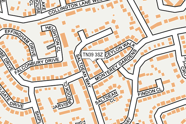 TN39 3SZ map - OS OpenMap – Local (Ordnance Survey) TN39 3SZ map - OS OpenMap – Local (Ordnance Survey)