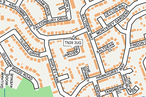 TN39 3UQ map - OS OpenMap – Local (Ordnance Survey) TN39 3UQ map - OS OpenMap – Local (Ordnance Survey)