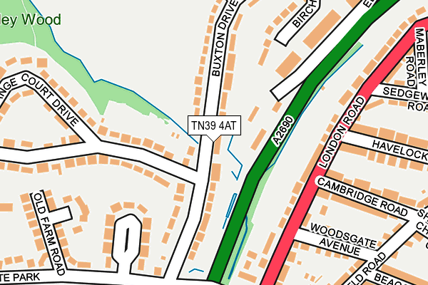 TN39 4AT map - OS OpenMap – Local (Ordnance Survey) TN39 4AT map - OS OpenMap – Local (Ordnance Survey)