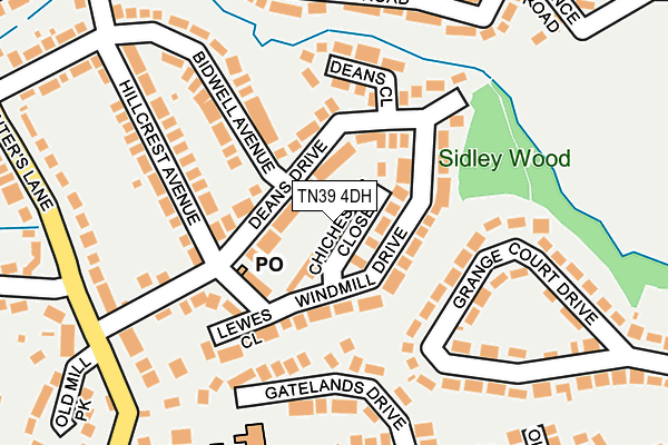 TN39 4DH map - OS OpenMap – Local (Ordnance Survey) TN39 4DH map - OS OpenMap – Local (Ordnance Survey)