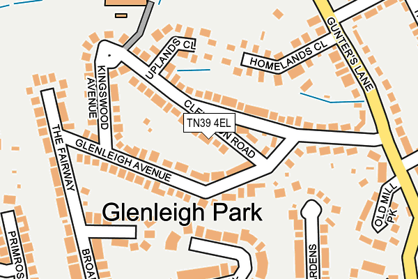 TN39 4EL map - OS OpenMap – Local (Ordnance Survey) TN39 4EL map - OS OpenMap – Local (Ordnance Survey)