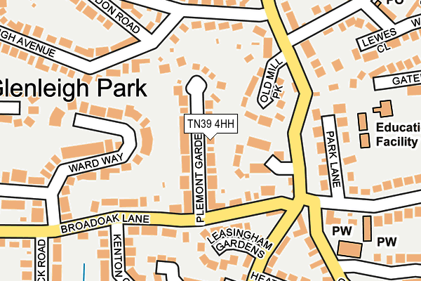 TN39 4HH map - OS OpenMap – Local (Ordnance Survey) TN39 4HH map - OS OpenMap – Local (Ordnance Survey)