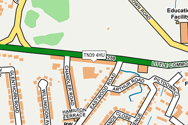 TN39 4HU map - OS OpenMap – Local (Ordnance Survey) TN39 4HU map - OS OpenMap – Local (Ordnance Survey)