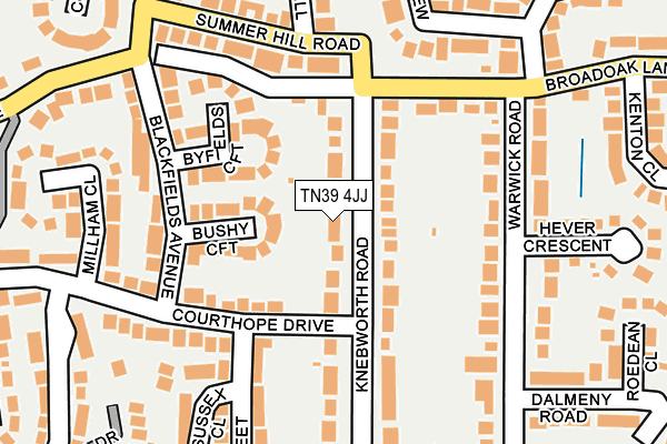 TN39 4JJ map - OS OpenMap – Local (Ordnance Survey) TN39 4JJ map - OS OpenMap – Local (Ordnance Survey)