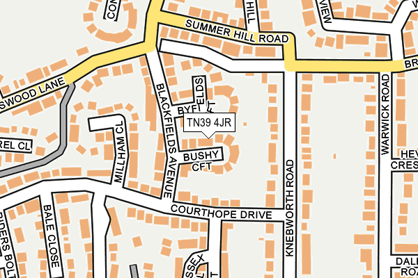 TN39 4JR map - OS OpenMap – Local (Ordnance Survey) TN39 4JR map - OS OpenMap – Local (Ordnance Survey)