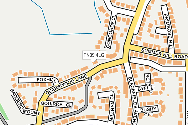 TN39 4LG map - OS OpenMap – Local (Ordnance Survey) TN39 4LG map - OS OpenMap – Local (Ordnance Survey)