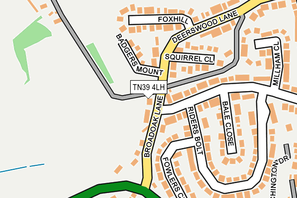 TN39 4LH map - OS OpenMap – Local (Ordnance Survey) TN39 4LH map - OS OpenMap – Local (Ordnance Survey)