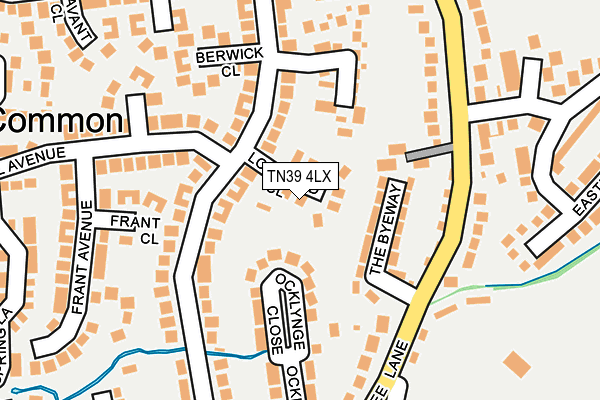 TN39 4LX map - OS OpenMap – Local (Ordnance Survey) TN39 4LX map - OS OpenMap – Local (Ordnance Survey)