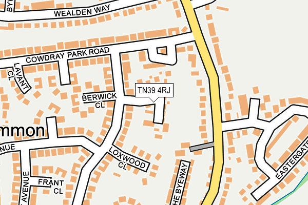 TN39 4RJ map - OS OpenMap – Local (Ordnance Survey) TN39 4RJ map - OS OpenMap – Local (Ordnance Survey)