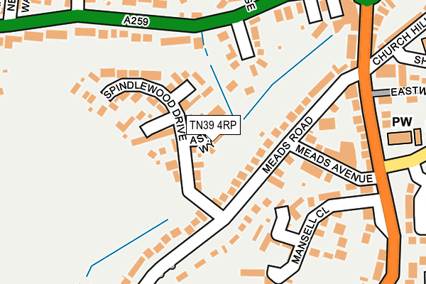 TN39 4RP map - OS OpenMap – Local (Ordnance Survey) TN39 4RP map - OS OpenMap – Local (Ordnance Survey)