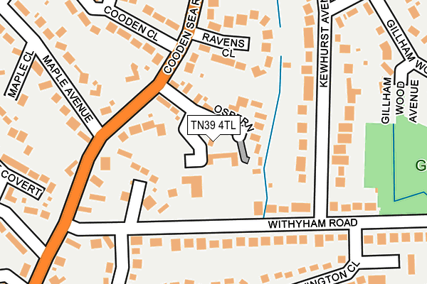 TN39 4TL map - OS OpenMap – Local (Ordnance Survey) TN39 4TL map - OS OpenMap – Local (Ordnance Survey)