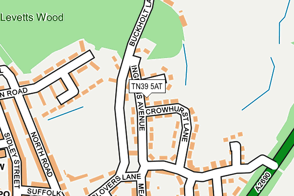 TN39 5AT map - OS OpenMap – Local (Ordnance Survey) TN39 5AT map - OS OpenMap – Local (Ordnance Survey)