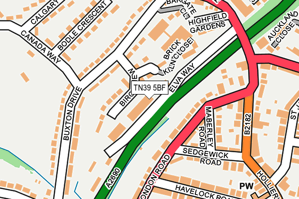 TN39 5BF map - OS OpenMap – Local (Ordnance Survey) TN39 5BF map - OS OpenMap – Local (Ordnance Survey)