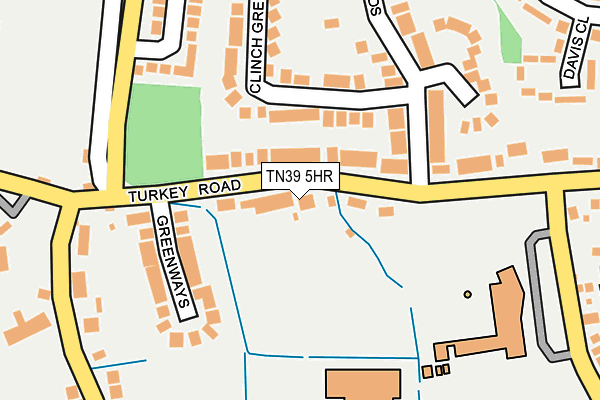 TN39 5HR map - OS OpenMap – Local (Ordnance Survey) TN39 5HR map - OS OpenMap – Local (Ordnance Survey)