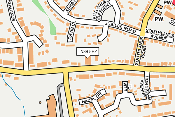 TN39 5HZ map - OS OpenMap – Local (Ordnance Survey) TN39 5HZ map - OS OpenMap – Local (Ordnance Survey)