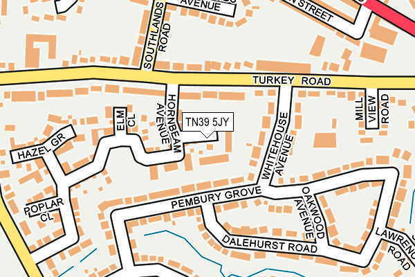 TN39 5JY map - OS OpenMap – Local (Ordnance Survey) TN39 5JY map - OS OpenMap – Local (Ordnance Survey)