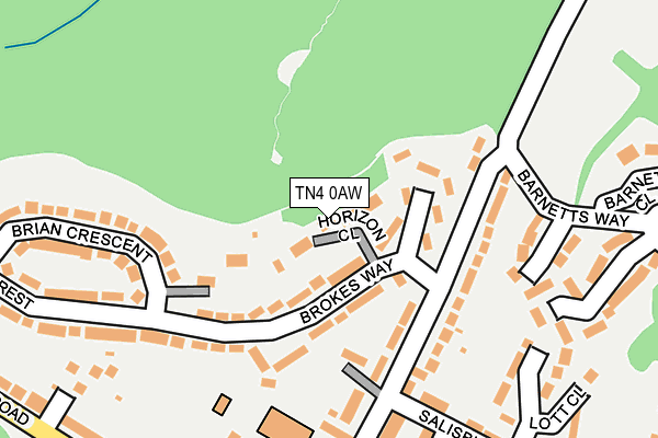 TN4 0AW map - OS OpenMap – Local (Ordnance Survey) TN4 0AW map - OS OpenMap – Local (Ordnance Survey)