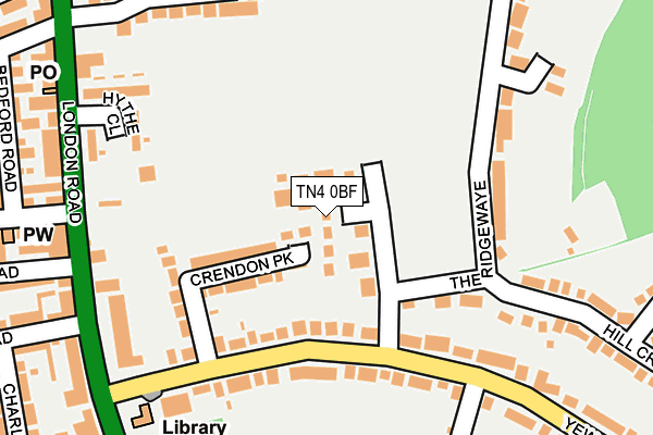 TN4 0BF map - OS OpenMap – Local (Ordnance Survey) TN4 0BF map - OS OpenMap – Local (Ordnance Survey)