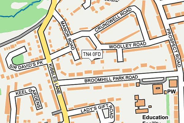 TN4 0FD map - OS OpenMap – Local (Ordnance Survey) TN4 0FD map - OS OpenMap – Local (Ordnance Survey)