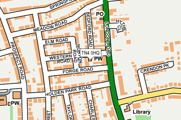 TN4 0HQ map - OS OpenMap – Local (Ordnance Survey)