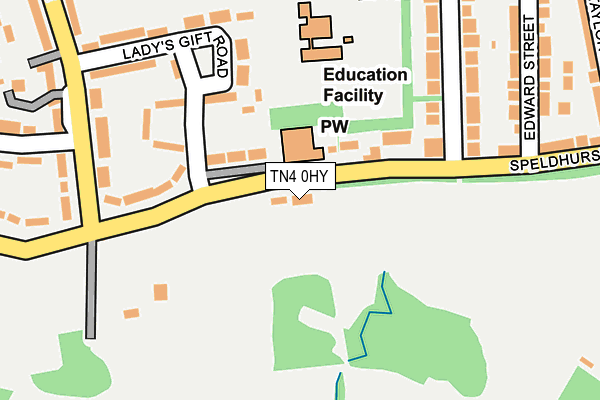 TN4 0HY map - OS OpenMap – Local (Ordnance Survey) TN4 0HY map - OS OpenMap – Local (Ordnance Survey)