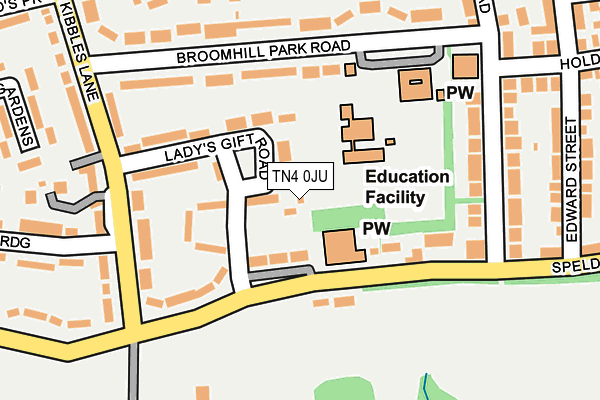 TN4 0JU map - OS OpenMap – Local (Ordnance Survey) TN4 0JU map - OS OpenMap – Local (Ordnance Survey)