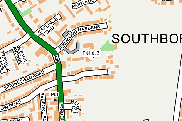 TN4 0LZ map - OS OpenMap – Local (Ordnance Survey) TN4 0LZ map - OS OpenMap – Local (Ordnance Survey)
