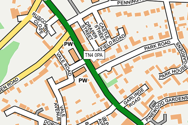 TN4 0PA map - OS OpenMap – Local (Ordnance Survey) TN4 0PA map - OS OpenMap – Local (Ordnance Survey)
