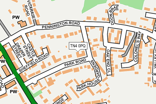 TN4 0PQ map - OS OpenMap – Local (Ordnance Survey) TN4 0PQ map - OS OpenMap – Local (Ordnance Survey)